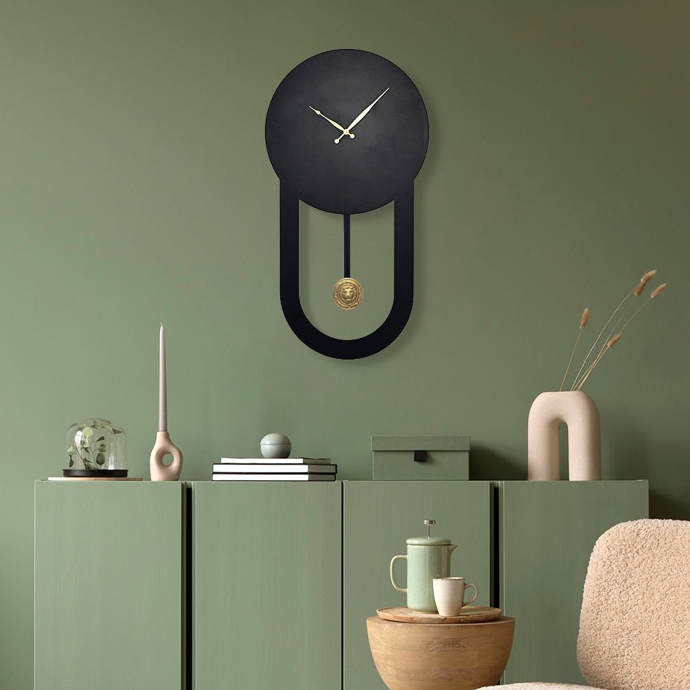 Metal Analog Wall Clock Medium | 13 Inch | Laser Cut Abstract Home Decor & Gifting Option | For Living Room Study Bedroom & Office Decor | Inky Clock